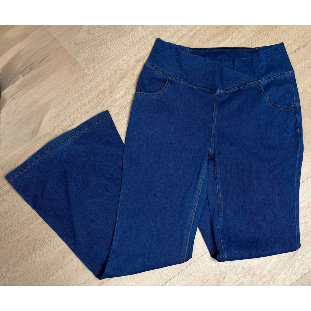 Halara Flex™ Crossover High Waisted Casual Flare Jeans with Pockets